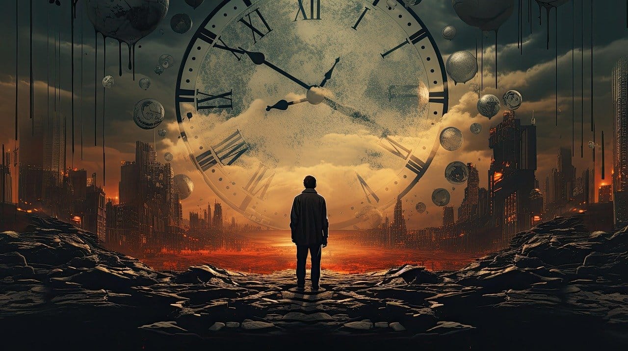 ai generated, man, clock, time, model, surreal, fantasy, dream, landscape, disaster, end times, apocalypse, wallpaper, background, digital art, time, time, surreal, disaster, disaster, disaster, end times, end times, end times, end times, end times, apocalypse, apocalypse, apocalypse